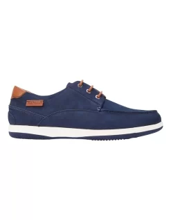 Hush Puppies Dusty Navy Nubuck Lace Up Boat Shoe