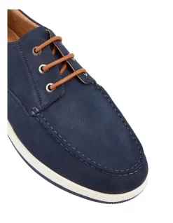 Hush Puppies Dusty Navy Nubuck Lace Up Boat Shoe -Men Shoe Store 629846200 3 1 720x928