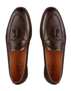 Alberto Leather Tassel Loafers In Brown -Men Shoe Store 717037480 4 2 720x928