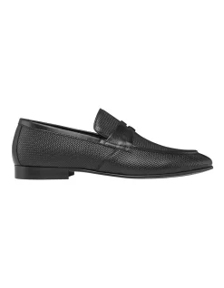 Cavarra Leather Penny Loafers