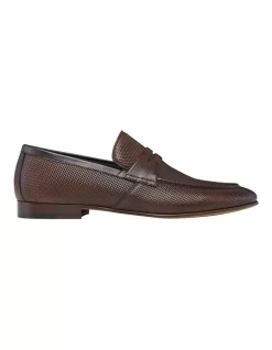Cavarra Embossed Penny Loafers