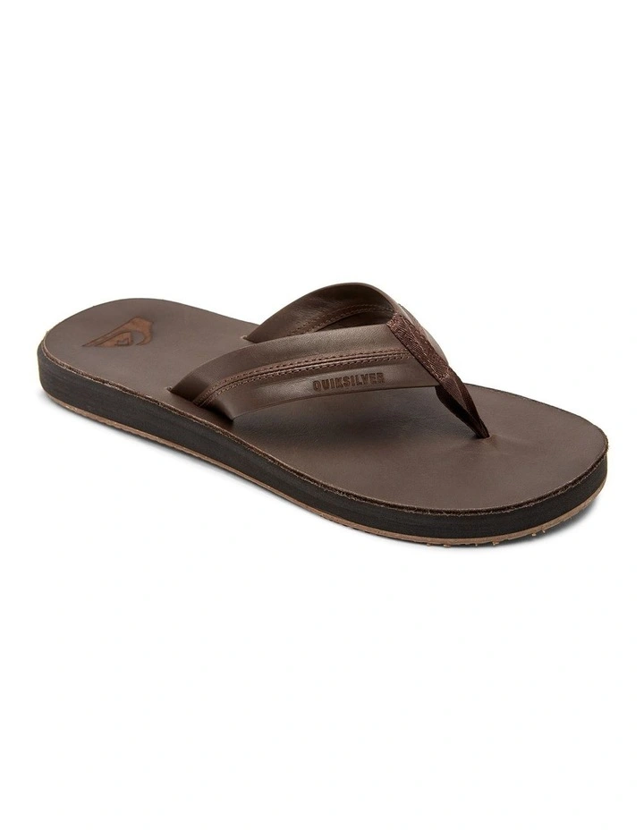 Quiksilver MENS CARVER NATURAL LEATHER SANDALS 1 Quiksilver MENS CARVER NATURAL LEATHER SANDALS