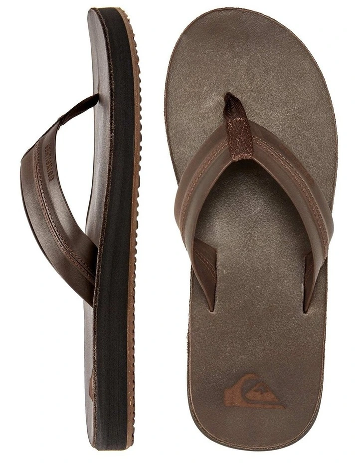 Quiksilver MENS CARVER NATURAL LEATHER SANDALS 2 Quiksilver MENS CARVER NATURAL LEATHER SANDALS - Image 2