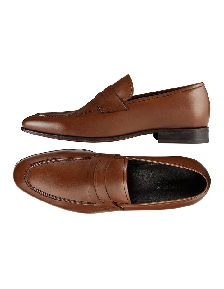 Hadden Brown Leather Penny Loafers 2 Hadden Brown Leather Penny Loafers - Image 2