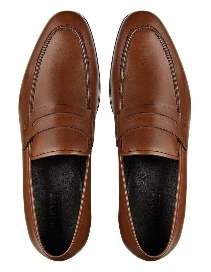 Hadden Brown Leather Penny Loafers 3 Hadden Brown Leather Penny Loafers - Image 3