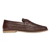 Trey Brown Leather Slip On Shoes
