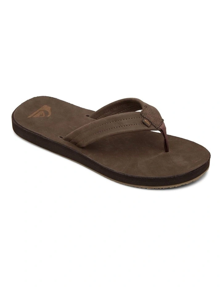 Quiksilver Erreka Brown Leather Thongs 1 Quiksilver Erreka Brown Leather Thongs