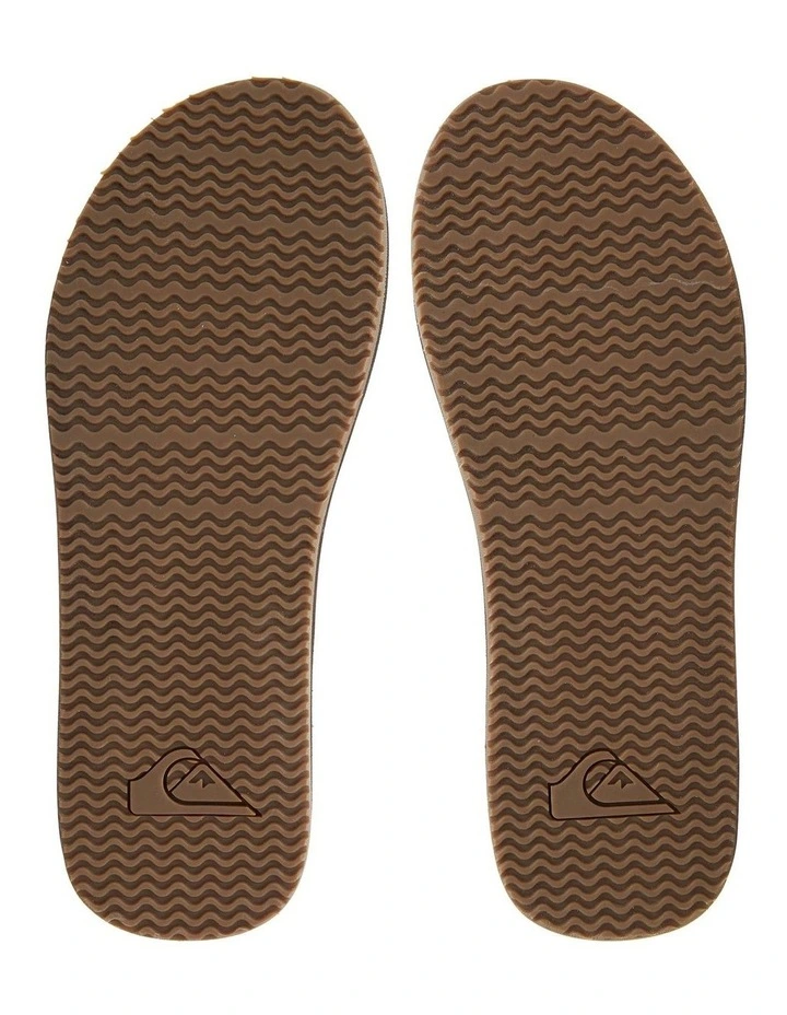 Quiksilver Left Coasta Brown Leather Thongs 3 Quiksilver Left Coasta Brown Leather Thongs - Image 3