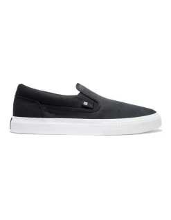 DC Manual Textile Black Slip On Shoes