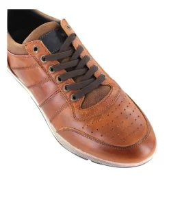 Goal Leather Tan Lace-Up Casual Sneaker -Men Shoe Store 912908800 4 720x928