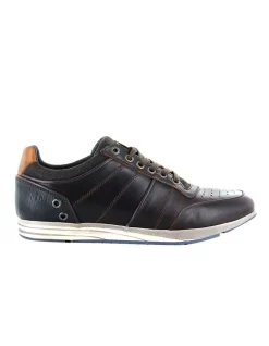 Goal Leather Dark Brown Lace-Up Casual Sneaker