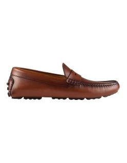 Daytona Leather Driving Shoes In Brandy