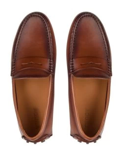 Daytona Leather Driving Shoes In Brandy -Men Shoe Store 914807620 3 720x928