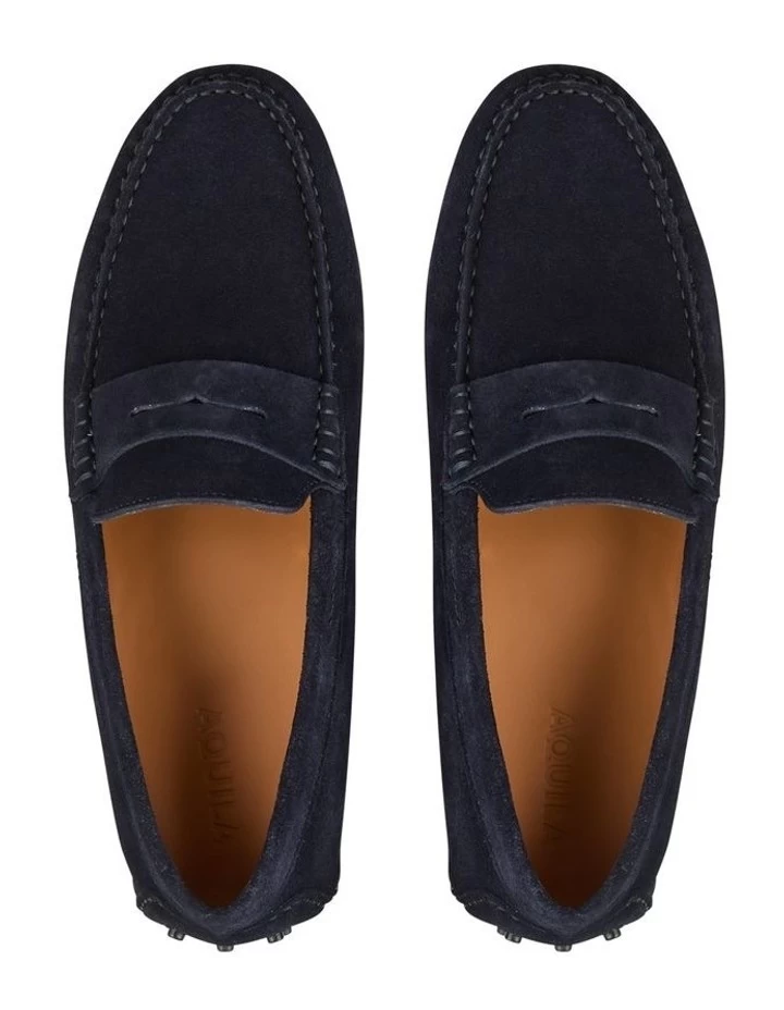 Daytona Suede Driving Shoes In Navy 3 Daytona Suede Driving Shoes In Navy - Image 3