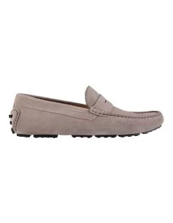 Daytona Suede Driving Shoes In Taupe