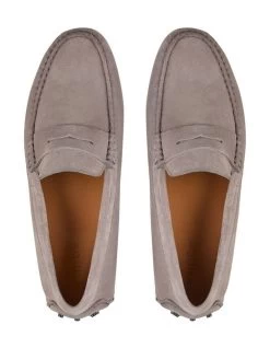 Daytona Suede Driving Shoes In Taupe -Men Shoe Store 914807980 3 720x928