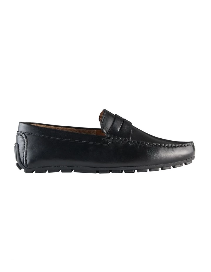 Conwell Leather Driving Shoes In Black 1 Conwell Leather Driving Shoes In Black