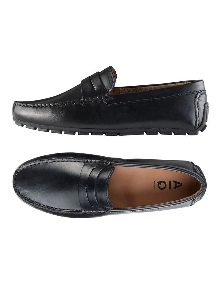 Conwell Leather Driving Shoes In Black 2 Conwell Leather Driving Shoes In Black - Image 2
