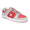 DC Manteca Leather Shoes In Red/Silver