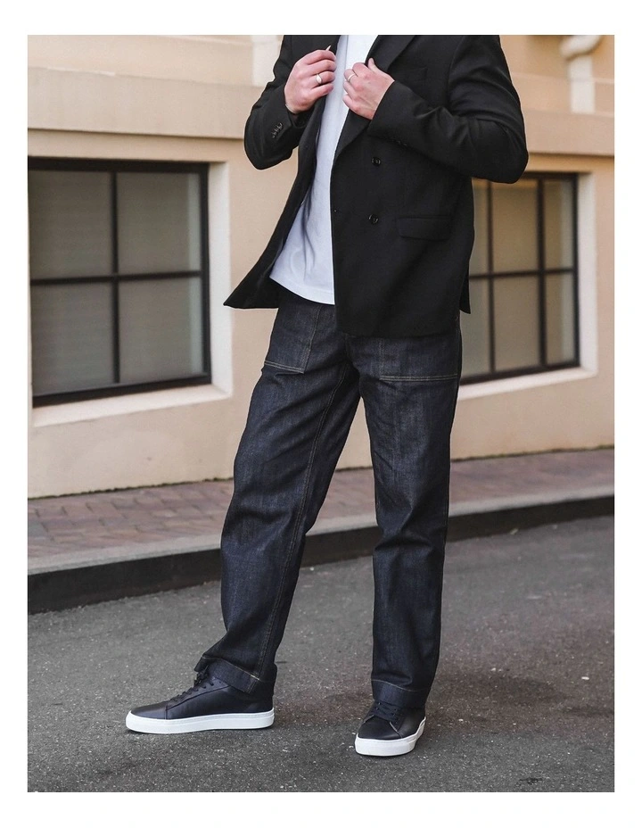 Deco 2.0 Leather Sneakers In Navy 2 Deco 2.0 Leather Sneakers In Navy - Image 2