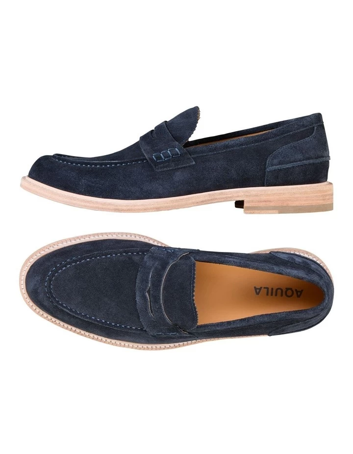 Princeton Suede Loafers In Navy 2 Princeton Suede Loafers In Navy - Image 2