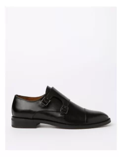 Blaine Double Monk Strap Slip On In Black