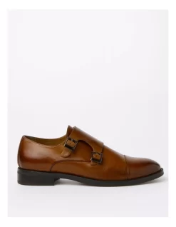 Blaine Double Monk Strap Slip On In Tan