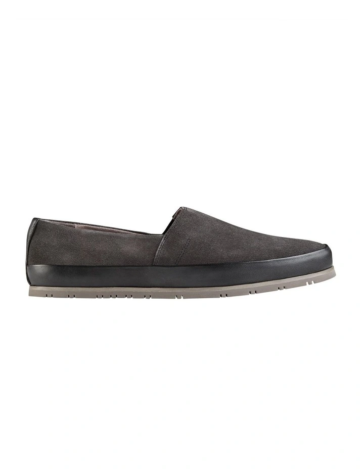 Dorchester Suede Slippers In Charcoal 1 Dorchester Suede Slippers In Charcoal