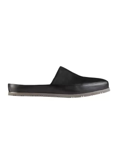 Fairmont Leather Slippers In Black