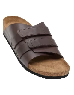 Oxford Rayond Leather Velcro Slides In Brown -Men Shoe Store 948937150 3 720x928