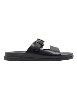 Oxford Marshal Leather Slide In Black