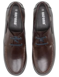 Oxford Logain Boatshoes In Chocolate -Men Shoe Store 948938680 5 720x928