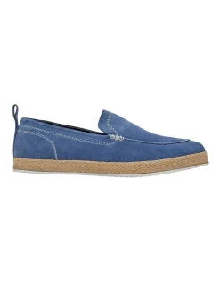 Oxford Joseph Suede Espadrille Shoes In Cobalt Blue