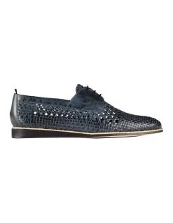 Cabo Leather Casual Shoes In Blue