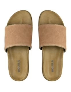 Bronte Nubuck Pool Slides In Sand -Men Shoe Store 950389210 3 720x928