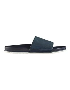 Bronte Nubuck Pool Slides In Navy