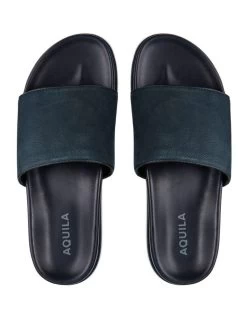 Bronte Nubuck Pool Slides In Navy -Men Shoe Store 950389300 3 720x928