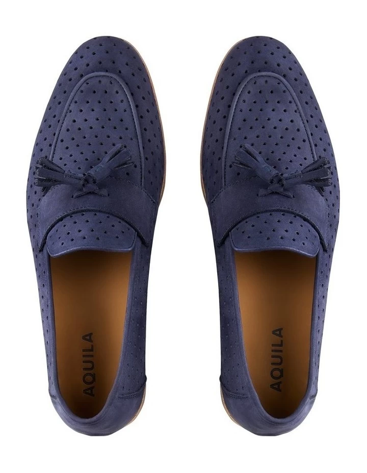 Carlo Nubuck Loafers In Blue 3 Carlo Nubuck Loafers In Blue - Image 3