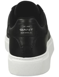 Gant Mc Julien Leather Sneaker In Black -Men Shoe Store 968727430 3 720x928