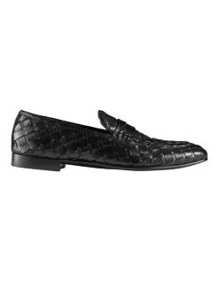 Giovanni Leather Loafers In Black