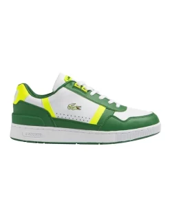 Lacoste T-clip Sneakers In White/Green