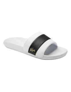 Lacoste Croco Slide In White