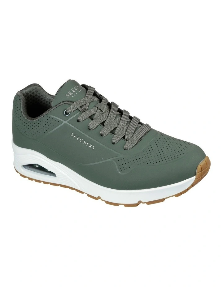 Skechers Uno Stand On Air Sneakers In Green 3 Skechers Uno Stand On Air Sneakers In Green - Image 3