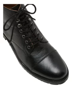 Oxford Hubley Combat Boot In Black -Men Shoe Store 987101110 4 720x928