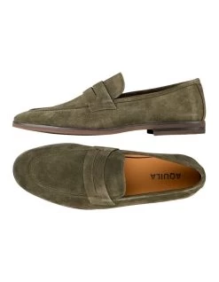 Garcia Suede Loafers In Green -Men Shoe Store 991669420 3 1 720x928