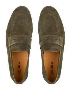 Garcia Suede Loafers In Green -Men Shoe Store 991669420 4 720x928