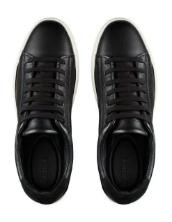Perry Leather Sneakers In Black -Men Shoe Store 996283000 3 720x928