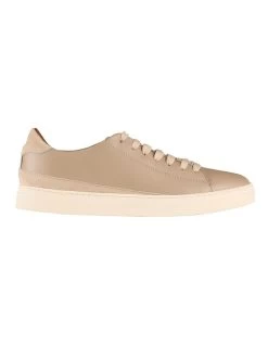 Perry Leather Sneakers In Taupe